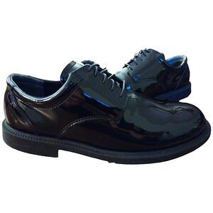 Thorogood Patent Leather Poromeric Oxford, Size 11.5 M, Black